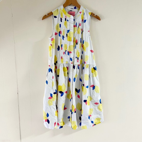 Kate Spade Lemon Zest Cotton Shirtdress in White sz XS - Picture 2 of 5